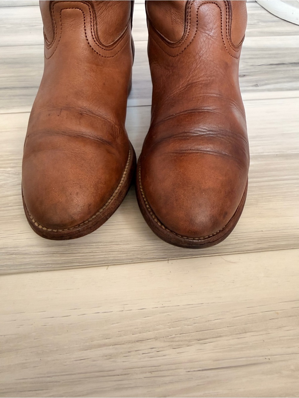 Vintage Frye 6628 Made USA Brown Leather Tall Riding Boots Women’s 7B - Picture 7 of 13